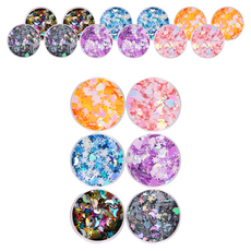 May Brown 愛上月亮星空 6款美甲閃粉, 混色, 3組