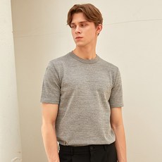 마에스트로 남성용 TOMORROW 워셔블 면혼방 라운드넥 반팔 스웨터 MASW1B605