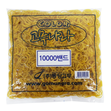 Gomunara 10000 橡皮筋 30 x 1.3 mm, 1個, 黃色