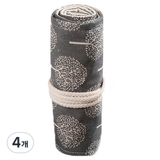 Allode 帆布捲簾式彩色鉛筆筆袋 48色 58 x 20 cm, 4個, 14 灰木