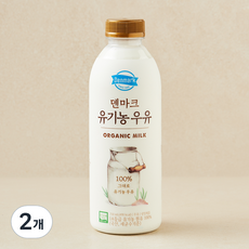 덴마크 유기가공식품 인증 유기농우유, 750ml, 2개