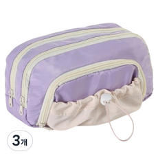 일상속반짝 대용량 파우치필통, 라벤더, 3개