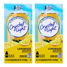 크리스탈라이트 레몬에이드 음료베이스 분말, 3.96g, 10개입, 2개, 3.96g