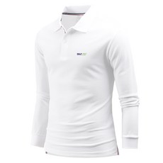 大狂男士長袖梅爾曼高爾夫刺繡領T卹E06JKA_JL4087