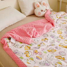 Annette 幼稚園秋冬牛奶針織荳荳棉被組, 120 x150cm, 小黃狗