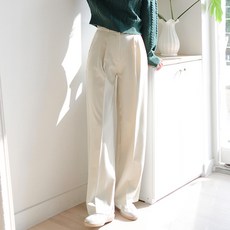 SUBI.JEANS 女款雙褶寬版彈性西裝褲 SL5128