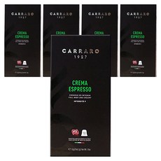 CARRARO Crema Epresso膠囊咖啡 Nespresso咖啡機適用, 5.2g, 10顆, 5盒
