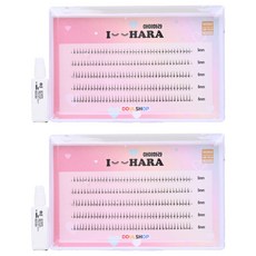 IHara 下睫毛假睫毛 5~6mm, 黑色, 2個