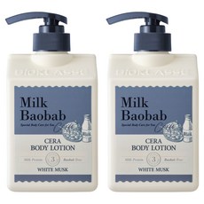 밀크바오밥 세라 바디로션 화이트머스크향, 600ml, 2개