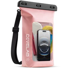 Imall DIVELAB 智慧型手機防水袋 3重鎖定 觸控乾燥袋, 1個, 粉紅色