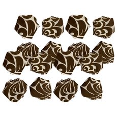 J&N 鳳梨花純棉椅腳套 16個一組, 1組