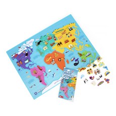 Ariati 世界地圖磁鐵拼圖, 混色