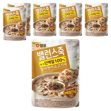 샘표 밸런스죽 발아현미 소고기죽, 420g, 6개