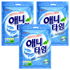LOTTE 樂天 Anytime 薄荷三層糖 無糖 木糖醇, 60g, 3包