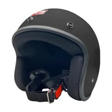 evo helmets 艾莉莎復古騎士安全帽 附冰絲面罩, 消光黑