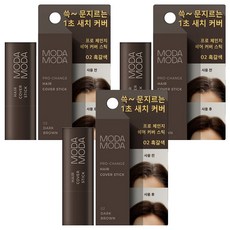 모다모다 프로 체인지 헤어 새치 커버 스틱 3.5g, 흑갈색, 3개