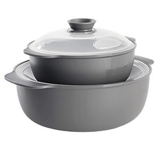 Simple Icon Mono智能蒸鍋套裝 灰色, 大1.2L + 中550ml, 1組