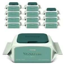 베베숲 시그니처 그린 아기물티슈 휴대캡형, 70g, 20매, 12개