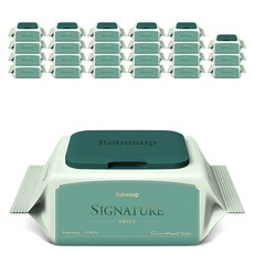 베베숲 시그니처 그린 아기물티슈 휴대캡형, 70g, 20매, 24개