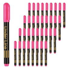 munhwA 底線螢光筆 12入, 粉紅色, 3個