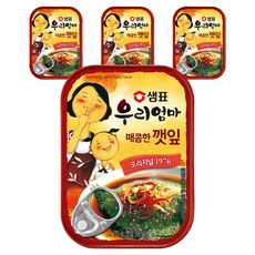 샘표 우리엄마 매콤한 깻잎, 70g, 4개