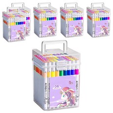 防水水彩壓克力麥克筆, 6套, 36色