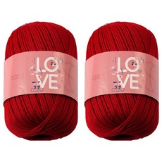 可愛的針織紗, 112深紅, 2個
