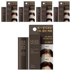모다모다 프로 체인지 헤어 새치 커버 스틱 3.5g, 흑갈색, 5개