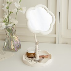 efactory Judy N 花朵角度可調桌鏡, 米白色