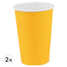 黃色紙杯 380ml, 2個, 50入