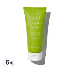 레이티드그린 콜드프레스 아보카도 너리싱 스칼프 팩, 200ml, 6개