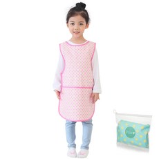 Plie 女童圓點印花無袖圍裙+夾鏈收納袋