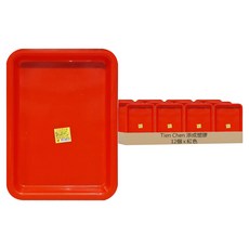 Tien Chen 添成塑膠 H-350方盤, 紅色, 12個