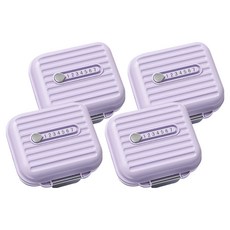 Ruinoreve 迷你攜帶式7日藥盒 紫色, 4個