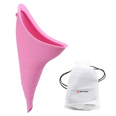 HAPPY TRAVEL 女性站立尿斗+防水袋+容器, 1套, 粉色的