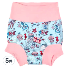 Splash About Happy Nappy 全新3D游泳尿布褲, 防漏, Neoprene 潛水專用皮料, UPF50+防曬, L, 5件