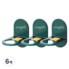 PP家居生活 簡約免鑽孔懸浮洗髮精架, 綠色, 6個