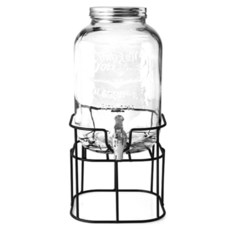 1989 玻璃果汁罐+支架組, 8L, 單色