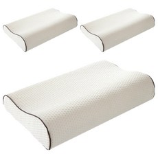 일상잡화 3D 메모리폼 베개, 화이트, 3개