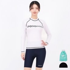 aquatica 女用防曬衣上衣 AQAWTS23004 + 五分緊身褲 WLE23005 + 彈性泳帽組