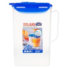 LocknLock 樂扣樂扣 PP水壺, 透明色 + 藍色, 2L, 1個