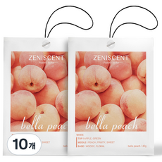 제니센트 무드 퍼퓸 사쉐 옷장방향제 본품, 40g, 10개, 벨라피치