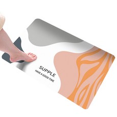 HOMEDAUM 可水洗軟Q珪藻土現代風設計地墊, 水紋, 1個