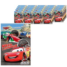 Cars 汽車總動員線圈繪畫本 2款, 隨機顏色, 30入