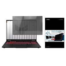 YADI 亞第 水之鏡防窺片 插卡隱貼 ASUS TUF Gaming A16 2024 FA608WV專用 16吋 16 : 10, 透黑色, 1個