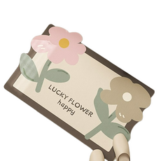 HOMEDAUM 可水洗軟式珪藻土幸運花朵地墊, 米色, 1個