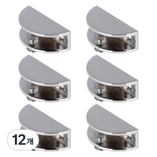 MONESPACE 半月形層架支架 亮光 中, 12個, 銀色