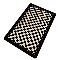HOMEDAUM 可水洗軟Q珪藻土棋盤格設計地墊, 金色方形, 1個