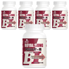 ROYAL SONG 御松田 酵母B群+鐵 500mg, 30顆, 15g, 5瓶