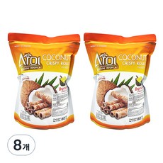 椰子捲心酥 榴槤風味, 8包, 80g